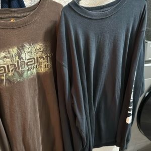 2- Carhartt 2XL Heavyweight Long Sleeve T-Shirts